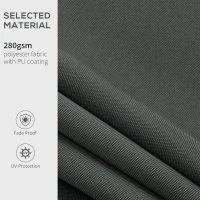 Outsunny 10' x 8' Retractable Awning Fabric Replacement Outdoor Sunshade Canopy Awning Cover, UV Protection, Grey(m-4)