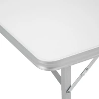 Outsunny 3.9ft Portable Picnic Table w/ All-terrain Feet, Aluminum Folding Camping Table for Indoor and Outdoor, Camping, Picnic, Barbecue and Party(m-7)