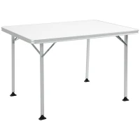 Outsunny 3.9ft Portable Picnic Table w/ All-terrain Feet, Aluminum Folding Camping Table for Indoor and Outdoor, Camping, Picnic, Barbecue and Party(m-2)
