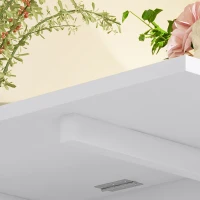 HOMCOM Solid Wood Kitchen Table, Farmhouse Drop Leaf Tables for Small Spaces, Folding Dining Table, White(m-10)