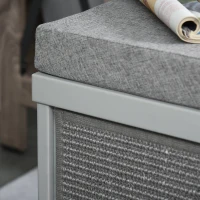 PawHut Indoor Cat Bed with 2 Exterior Scratching Boards, Cat Cube House with Removeable Cushions, 16" L x 12" W x 14" H, Grey(m-7)