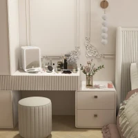 HOMCOM Skincare Fridge for Bedroom, Car with LED Mirror, Cooler and Warmer, AC/DC Powered Mini Fridge for Skincare, Beverage(m-2)