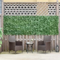 Outsunny Artificial Grass Wall Panels, 118" x 39", Dark Green, for Outdoor, Indoor Decor(m-8)