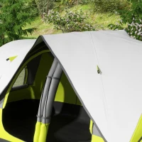 Outsunny Camping Tent for 6-8 Man with 2000mm Waterproof Rainfly and Carry Bag for Fishing Hiking Festival, Green(m-10)