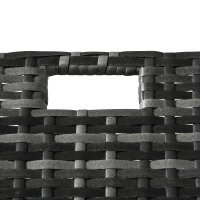 Outsunny 4 Piece Adjustable Canopy Outdoor Rattan Sofa Set Patio Furniture Wicker Sets with Height Adjustable Coffee Table & Cushions(m-12)