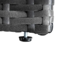 Outsunny 4 Piece Adjustable Canopy Outdoor Rattan Sofa Set Patio Furniture Wicker Sets with Height Adjustable Coffee Table & Cushions(m-14)