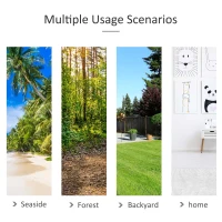 Outsunny 79"x40" Outdoor Hammock Bed Swing Chair, Patio Lounge Garden Camping Hiking Travel Hammock Only for Backyard, Garden, Mixed-blue(m-7)