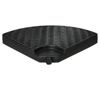 Outsunny Patio Umbrella Base Weights, HDPE, Fillable up to 150 Lbs, 4-Piece, All-Weather, Black (Round), for Offset Umbrella(m-13)