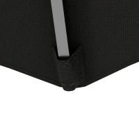 Outsunny 9FT 3 Tiers Patio Umbrella Parasol with Crank, Push Button Tilt for Deck, Backyard and Lawn, Black(m-10)