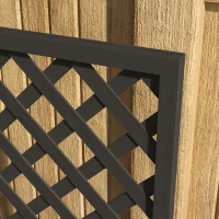 Outsunny Trellis Planter Box for Climbing Plants, Raised Garden Bed w/ Trellis Lattice for Outdoor Garden, Backyard, Black(m-8)