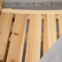 Outsunny 2-Person Wood Rocking Chair with Log Design, Heavy Duty Loveseat with Wide Curved Seats for Patio, Backyard, Garden, Natural(m-9)