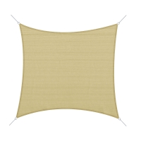 Outsunny 24' x 24' Outdoor Patio Sun Shade Sail, Square UV Resistant Canopy, Sand