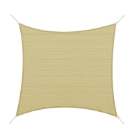 Outsunny 24' x 24' Outdoor Patio Sun Shade Sail, Square UV Resistant Canopy, Sand(m-1)
