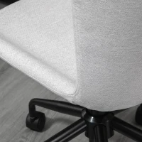 Vinsetto Home Office Chair, Swivel Task Chair with Adjustable Height and Armless Design for Small Space, Living Room, Bedroom, Light Gray(m-9)