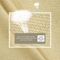 Outsunny 24' x 24' Outdoor Patio Sun Shade Sail, Square UV Resistant Canopy, Sand(m-4)