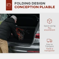 HOMCOM Steerable Knee Walker, Foldable Knee Scooter with Dual Braking System, Adjustable Height, Crutch Alternative, Red(m-5)