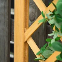 Outsunny Set of 2 Raised Garden Bed with Trellis Board Flower Stand Lattice Panels for Plants, Flowers or Vine Outdoor Indoor, Orange(m-8)