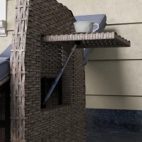 Outsunny Outdoor Recliner Chair with Adjustable Backrest & Footrest, Cushion, Side Tray, Grey(m-10)