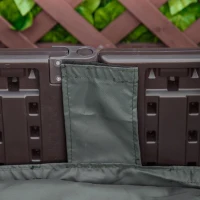 Outsunny Kids Outdoor Sandbox with Canopy, Bottom Fabric Liner, Brown(m-10)