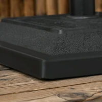 Outsunny 26 lb Heavy Duty Patio Umbrella Base, Square Resin Market Umbrella Stand for Outdoor, Garden, Backyard, Black(m-9)