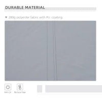 Outsunny 10x8ft Patio Awning Manual Retractable Sun Shade Aluminum Frame Grey(m-4)