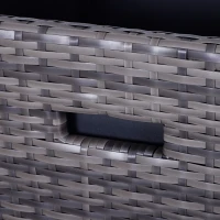 Outsunny Square PE Rattan FlowerPot Two Piece for Indoor or Outdoor Plants(m-4)