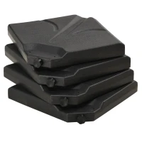 Outsunny 4-Piece Umbrella Base Stand - Heavy-Duty Cantilever Offset Patio Weights for Stability(m-12)