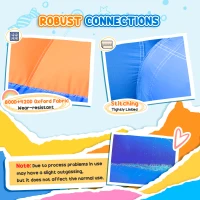 Outsunny 5 in 1 Kids Bounce House with Double Slides Pool Trampoline Climbing Wall Water Cannon, Inflatable Bouncy Castle Outdoor with Blower Carrying Bag, for 3-8 Years Old(m-6)