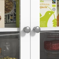 HOMCOM 71" 5-Door Kitchen Pantry Cabinet, Freestanding Storage Cabinet Cupboard with Adjustable Shelves, White(m-11)