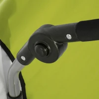 Aosom Elite 360 Swivel Bike Trailer for Kids Double Child Two-Wheel Bicycle Cargo Trailer With 2 Security Harnesses, Green(m-8)