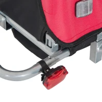 Aosom Elite 360 Swivel Bike Trailer for Kids Double Child Two-Wheel Bicycle Cargo Trailer With 2 Security Harnesses, Red(m-8)