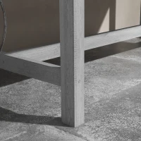 Outsunny Wood Elevated Planter Box with Cold Frame Greenhouse, Raised Garden Bed for Vegetables, Flowers, Herbs, Distressed Grey(m-10)