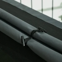 PawHut Dog House Outdoor Elevated Dog Bed with Removable Cover, Mesh Windows, Storage Bag, for S and M-Sized Dogs, Grey(m-10)