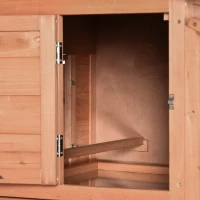 PawHut 69" Chicken Coop Wooden Hen House Rabbit Hutch Poultry Cage Pen Outdoor Backyard with Outdoor Run Resting Nesting Box Removable Tray Waterproof Asphalt Roof Lockable Door Yellow and Green(m-9)