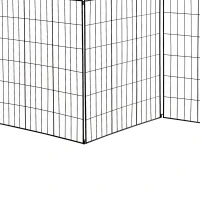 Outsunny Decorative Garden Fencing, 4 Panel Steel Wire Frame Outdoor Barrier, Enhances Backyard Privacy(m-8)