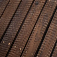 Outsunny 7' Garden Bridge with Pine Wood and Stained Finish for Backyard Ponds Creeks Streams Wood(m-8)