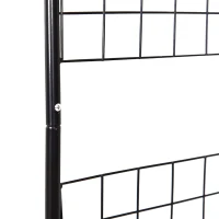 Outsunny 8FT Metal Garden Arch, Decorative Arbor Trellis for Climbing Plants, Wedding, Party, Event, Holiday, Black(m-10)