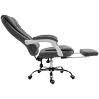 Vinsetto Home Office Chair Computer Chair with Retractable Footrest Adjustable Height Reclining Function Dark Gray(m-12)