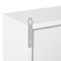 HOMCOM Wall Mounted Bathroom Medicine Cabinet Mirrored Cabinet with Hinged Door 2-Tier Storage Shelves White(m-7)