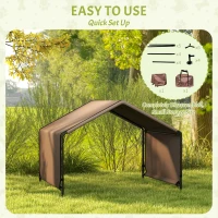 PawHut Portable Dog Tent Water Resistant for Outdoor Shade Protection, Brown(m-5)