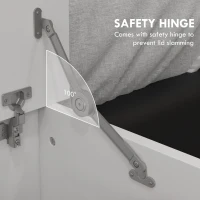 HOMCOM Modern Storage Chest, 31.5" Toy Storage Box with Flip-Top Lid and 2 Safety Hinges for Entryway, Living Room(m-5)