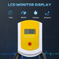 Soozier Stationary Exercise Bike, Indoor Cardio Workout Cycling Bike with Belt Drive Adjustable Resistance, Seat, Handlebar w/ LCD Display for Home Gym(m-9)