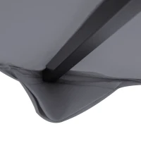 Outsunny 10' x 10' Square 2-Tier Gazebo Canopy Replacement Top Cover Outdoor Garden Sun Shade, Dark Grey(m-10)