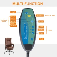 Vinsetto Office Chair 6-point Vibration Massage Chair Micro Fiber Recliner with Retractable Footrest Brown(m-4)