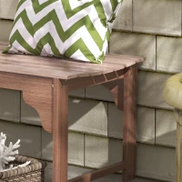 Outsunny 45" Wooden Garden Bench for Outdoors, Patio Double Park Bench with Slatted Seat, Front Porch Backless Bench for Garden, Backyard, Poolside, Balcony, Natural(m-10)