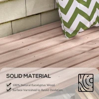 Outsunny 45" Wooden Garden Bench for Outdoors, Patio Double Park Bench with Slatted Seat, Front Porch Backless Bench for Garden, Backyard, Poolside, Balcony, Natural(m-4)