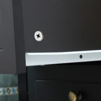 HOMCOM Side Table with 2 Storage Drawers, Modern End Table with Bottom Shelf for Living Room, Home Office, Black(m-9)