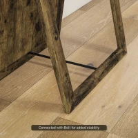 HOMCOM 58" x 20" Floor Standing Mirror, Full Body Mirror for Bedroom, Living Room, Rustic Brown(m-5)