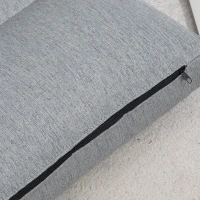 HOMCOM Folding Lazy Sofa Floor Chair, Convertible Couch with 6-Position Adjustable Backrest, Pillow for Reading, Gaming, Gray(m-7)