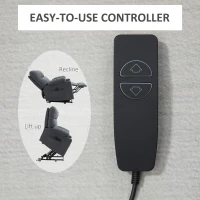 HOMCOM Electric Power Lift Chair Recliners for elderly, Oversized Recliner Chair with Remote Control, Dark Gray(m-6)